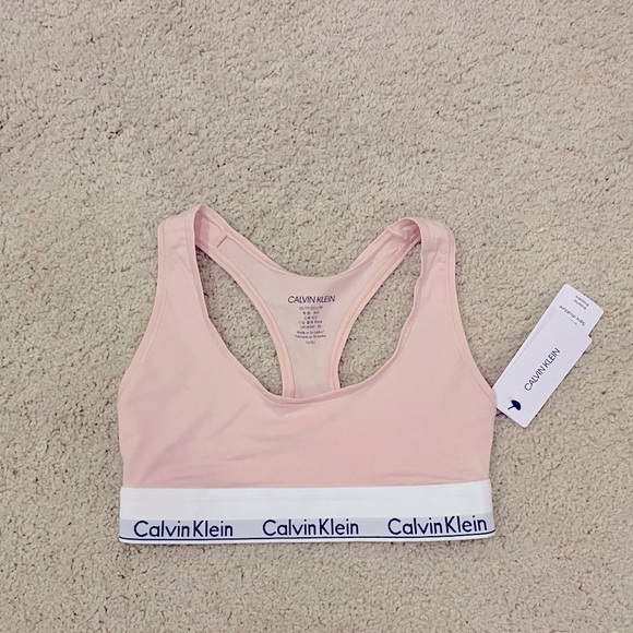 NWT Modern Fit Calvin Klein Bralette in Pink XS - Picture 1 of 4